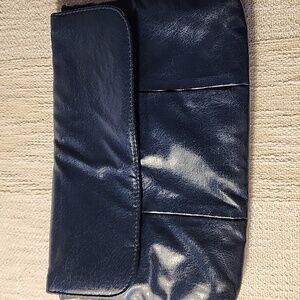 Vintage Clutch Navy Blue 80's Style